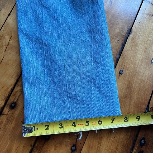 Abercrombie & Fitch 27/4S The 90’s Straight Ultra High Rise Jeans Ripped Blue - Picture 12 of 13